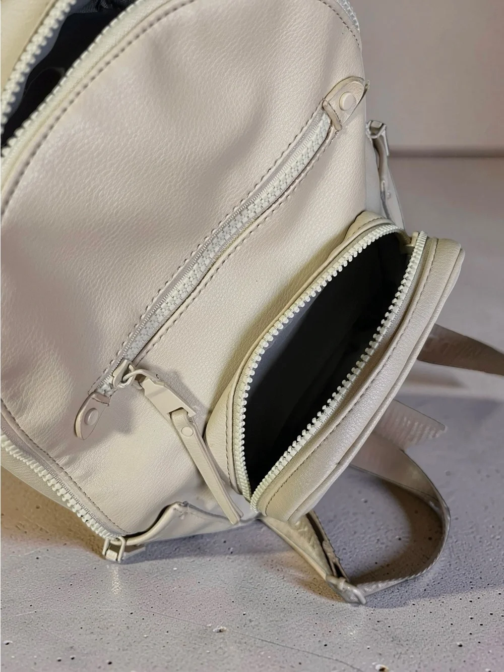 Cream Color Madden NYC Backpack Purse